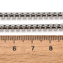 Non-Tarnish 304 Stainless Steel Box Chain Necklaces&nbsp;NJEW-O110-05I-P