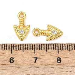 Brass Micro Pave Cubic Zirconia Pendants&nbsp;KK-H093-08G