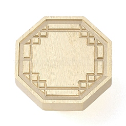 Octagon Frame Brass Stamp Heads&nbsp;AJEW-M037-08G