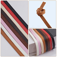 8Pcs 8 Colors Flat PU Leather Cord&nbsp;DIY-GF0009-58