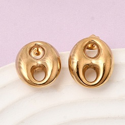 6 Pairs 304 Stainless Steel Stud Earrings&nbsp;EJEW-P340-02G