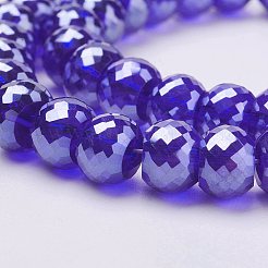 Electroplate Glass Bead Strands&nbsp;EGLA-P027-PL01