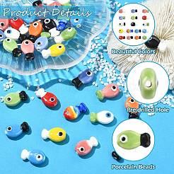 Marine Animal Handmade Porcelain Beads&nbsp;PORC-CJZ0001-01B