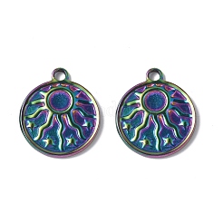 Ion Plating(IP) 304 Stainless Steel Pendant Cabochon Settings&nbsp;STAS-G278-01MC