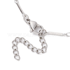 304 Stainless Steel Cuboid Bar Link Chain Necklaces for Women Men&nbsp;NJEW-JN05196-02