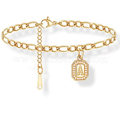 304 Stainless Steel Crystal Rhinestone Charm Bracelets&nbsp;FS-WG4E3AB-01