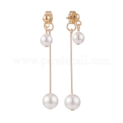 Double Shell Pearl Dangle Stud Earrings&nbsp;EJEW-TA00070