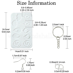DIY Leaf Flower Earring Jewelry Making Kit&nbsp;DIY-YW0009-39