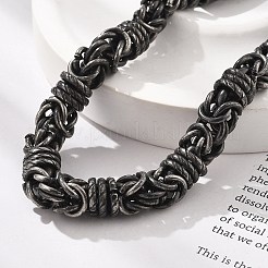 304 Stainless Steel Byzantine Chains Bracelets for Women Men&nbsp;BJEW-A031-04E-AS