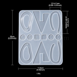 Geometry Pendant & Links Silicone Molds&nbsp;DIY-YW0006-72