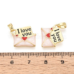 Brass with Enamel Pendants&nbsp;X-KK-T073-58A-G