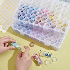 120 Grids Mini Round Plastic Jewelry Screw Top Bead Jars Sets&nbsp;AJEW-WH0348-305