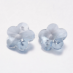 Faceted Glass Rhinestone Charms&nbsp;RGLA-F055-10x10-001BS