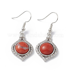 Natural Red Jasper Vase Dangle Earrings&nbsp;EJEW-A092-01P-15
