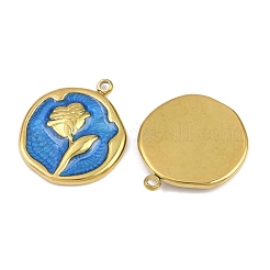 304 Stainless Steel with Enamel Pendants&nbsp;STAS-Z166-18G-02