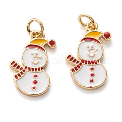 Real 18K Gold Plated Brass Enamel Pendants&nbsp;KK-A154-15G