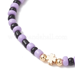 7Pcs Halloween Theme Glass Seed Round Beads Stretch Bracelets&nbsp;BJEW-JB12108