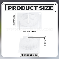 2Pcs Embossed Pillar DIY Candle Silicone Molds&nbsp;SIMO-LP0001-03
