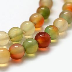 Natural Peacock Agate Beads Strands&nbsp;G-F417-06-8mm