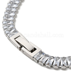 Cubic Zirconia Tennis Bracelet&nbsp;BJEW-M301-04P-01