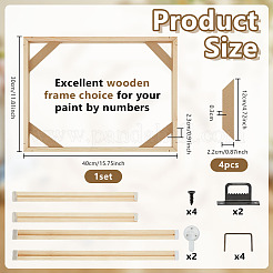 Wood Oil Painting Frame&nbsp;DIY-WH0671-376C