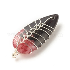 Natural Brazilian Agate Pendants&nbsp;PALLOY-JF01524-01