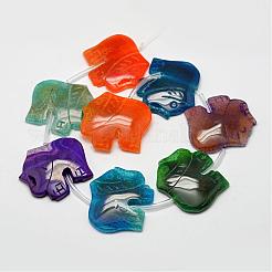 Natural & Dyed Crackle Agate Bead Strands&nbsp;G-F303-03