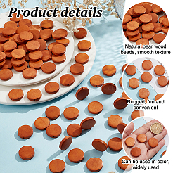 Natural Pear Wood Beads&nbsp;WOOD-GO0001-17B