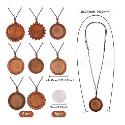 DIY Wood Pendant Decorations Making Kits&nbsp;HJEW-CA00077