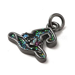 Halloween Sequins Brass Enamel Pendants&nbsp;KK-A203-02B