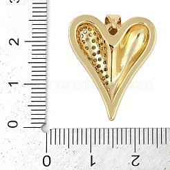 Brass Micro Pave Clear Cubic Zirconia Pendants&nbsp;KK-S392-02G