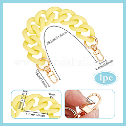 1Pc Opaque Acrylic Twisted Chain Bag Extender Chains&nbsp;PURS-PH0001-41B