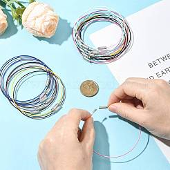 32Pcs 8 Colors Steel Wire Bracelet Cord DIY Jewelry Making&nbsp;TWIR-FS0001-02