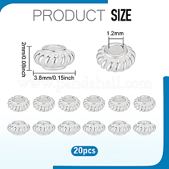 20Pcs 925 Sterling Silver Beads&nbsp;STER-PH0004-36A