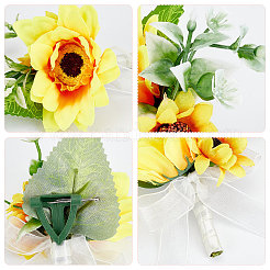 Silk Cloth Imitation Flower Wrist&nbsp;AJEW-CP0001-38