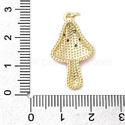 Brass Micro Pave Cubic Zirconia Pendants&nbsp;KK-A278-03G-04
