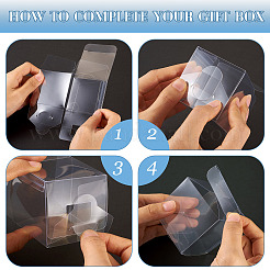 20Pcs Square Transparent Plastic PVC Box Gift Packaging&nbsp;CON-TA0001-26