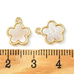 Brass Pave Shell Charms&nbsp;KK-M277-04A-G