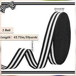 50 Yards Polyester Stripe Ribbons&nbsp;SRIB-WH0011-157C