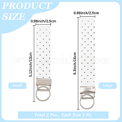 2Pcs Felt Badge Holders Keychain Clasps&nbsp;FIND-CP0004-06A