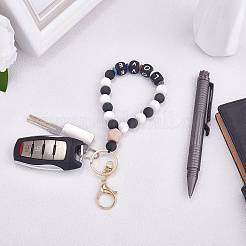 Silicone Round Beaded Keychain Wristlet&nbsp;KEYC-SW00006-01