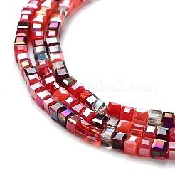 Gradient Color Electroplate Glass Bead Strands&nbsp;X-GLAA-E042-05-B09