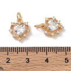 SHEGRACE Valentine's Day Brass Clear Cubic Zirconia Charms&nbsp;XGRQ4G360-688G