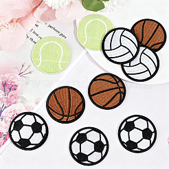 16Pcs 4 Styles Sports Theme Polyester Cloth Patches&nbsp;PATC-GF0001-98