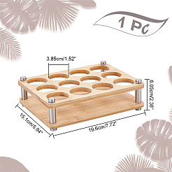12-Hole Detachable Bamboo Shot Glasses Holders&nbsp;ODIS-WH0002-94