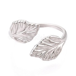 304 Stainless Steel Cuff Open Rings for Women&nbsp;RJEW-N052-26P