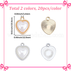 40Pcs 2 Colors Rack Plating Alloy Pendants&nbsp;FIND-SC0023-05