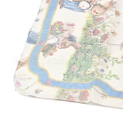 Polyester Rabbit Garden Print Square Scarf Silk Bandana&nbsp;FB-CBA4B8E-05