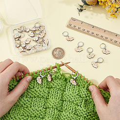 30Pcs Wood Locking Stitch Markers&nbsp;HJEW-BC00115