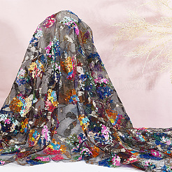 Mesh Bilateral Position Sequin Polyester Fabric&nbsp;AJEW-WH0324-74